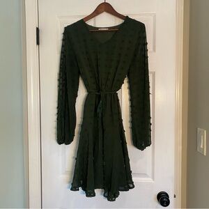 SHEIN long sleeve Swiss dot dress